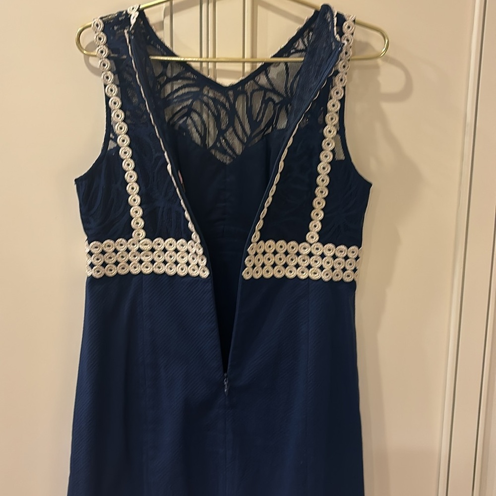 Lilly Pulitzer sleeveless dark navy dress size 6 - Picture 12 of 16